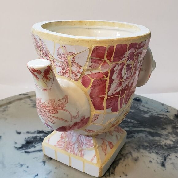 Vintage Mosaic Teapot Planter - Picture 3 of 11